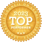 Leadership Council on Legal Diversity 2023 Top Performer badge